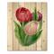 Designart - Beautiful Tulip Flowers - Traditional Print on Natural Pine Wood
